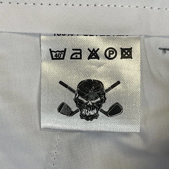 Tattoo Golf Shorts Adult 44 Gray Striped Golf Golfing Performance Logo Mens NWOT - Picture 9 of 14